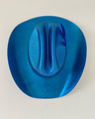 Electric Blue Cowboy/girl hat