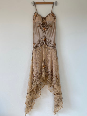 Long Vintage Wisteria Robe