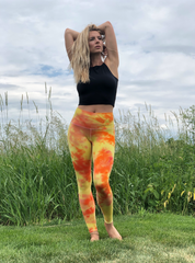 Recycled eco-friendly leggings, no harsh dyes or chemicals.